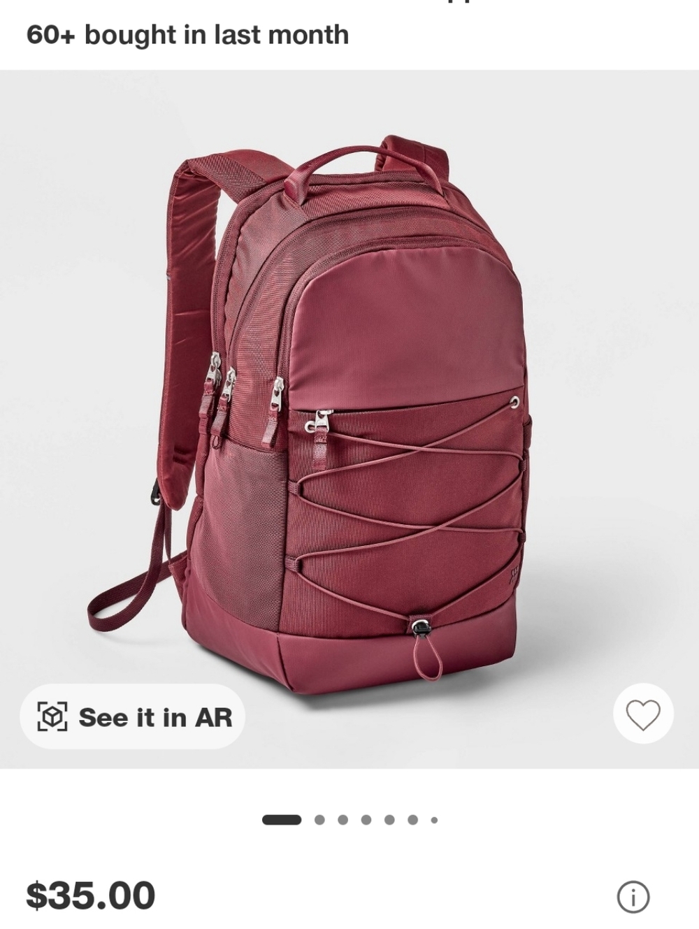 New All In Motion Backpack - Maroon